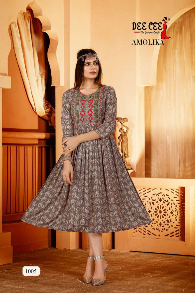 Deecee Amolika Ethnic Wear Wholesale Anarkali Kurtis Catalog
